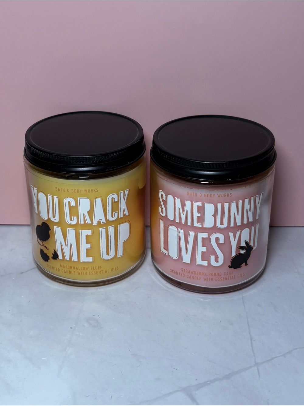 🐰 Bath & Body Works "You Crack Me Up"&"Some Bunny Loves You" 7oz Scented Candles